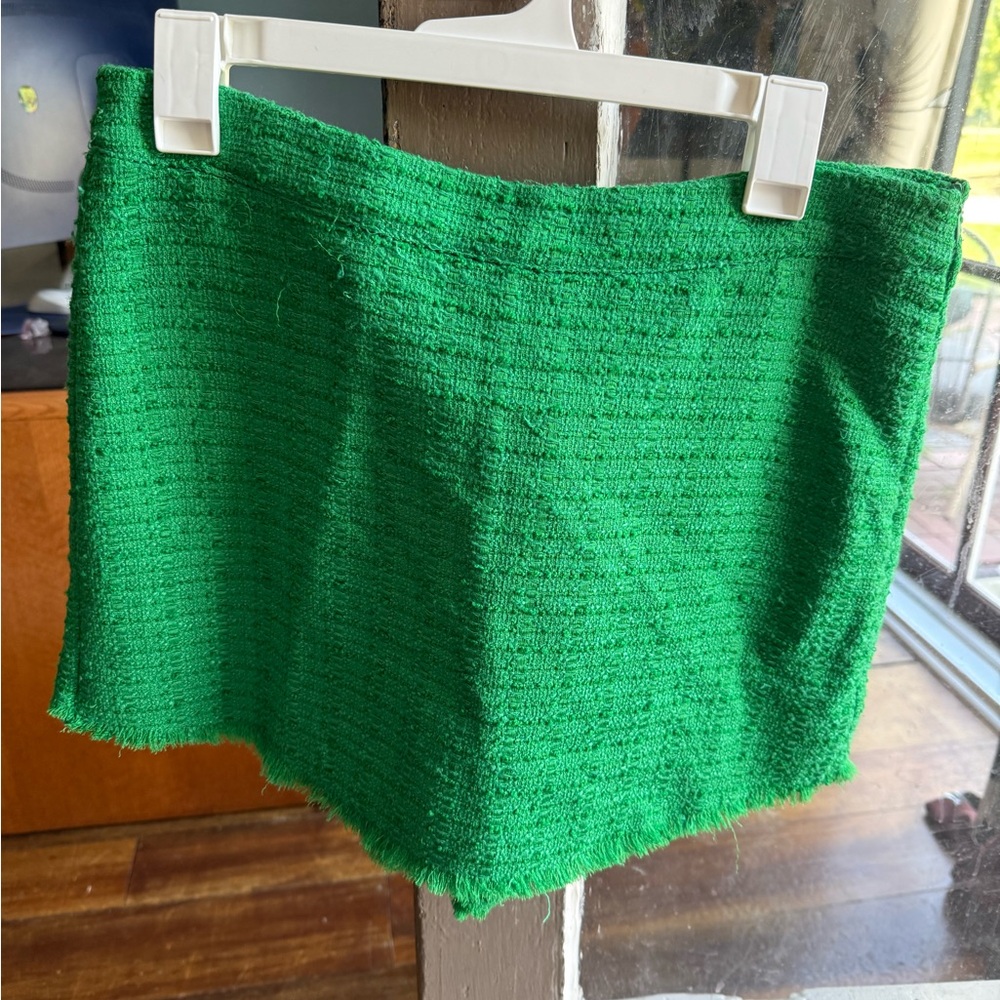 Zara Emerald Textured Skirt